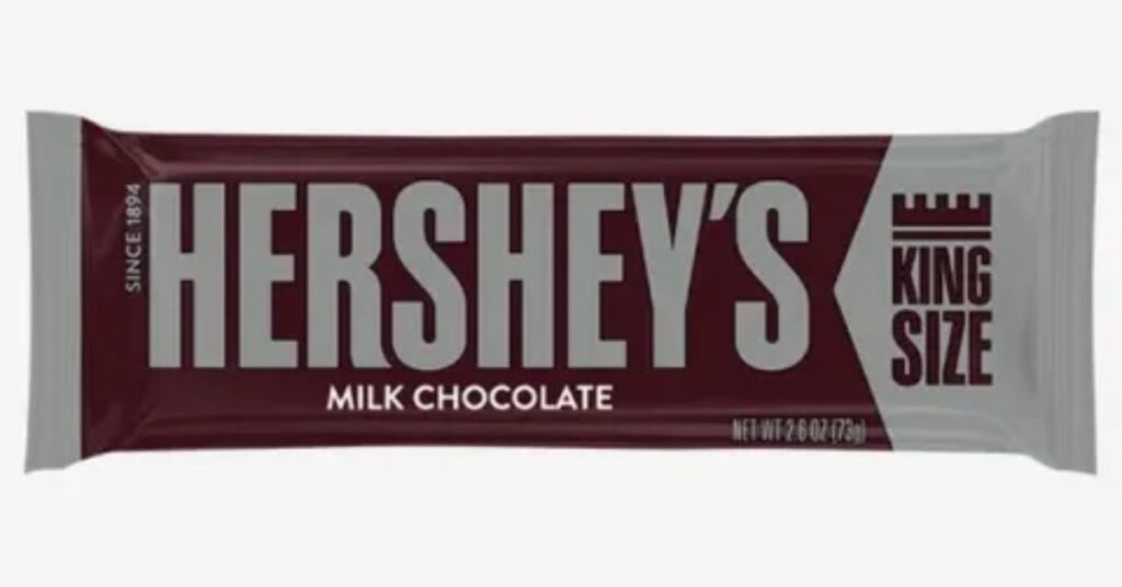 A Hershey's King Size Chocolate Bar