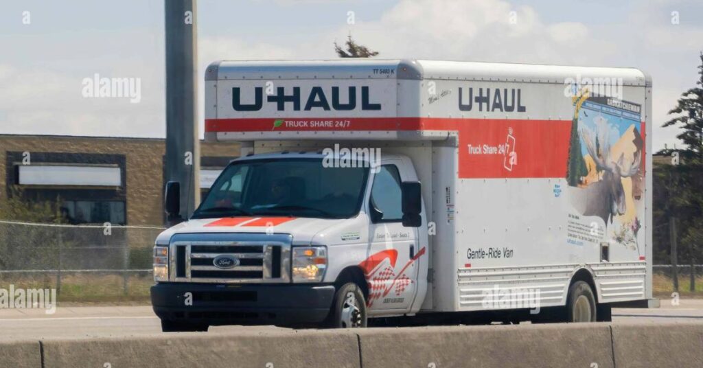 A U-Haul 15-Foot Moving Truck