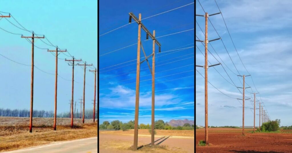 A Wooden Utility Pole