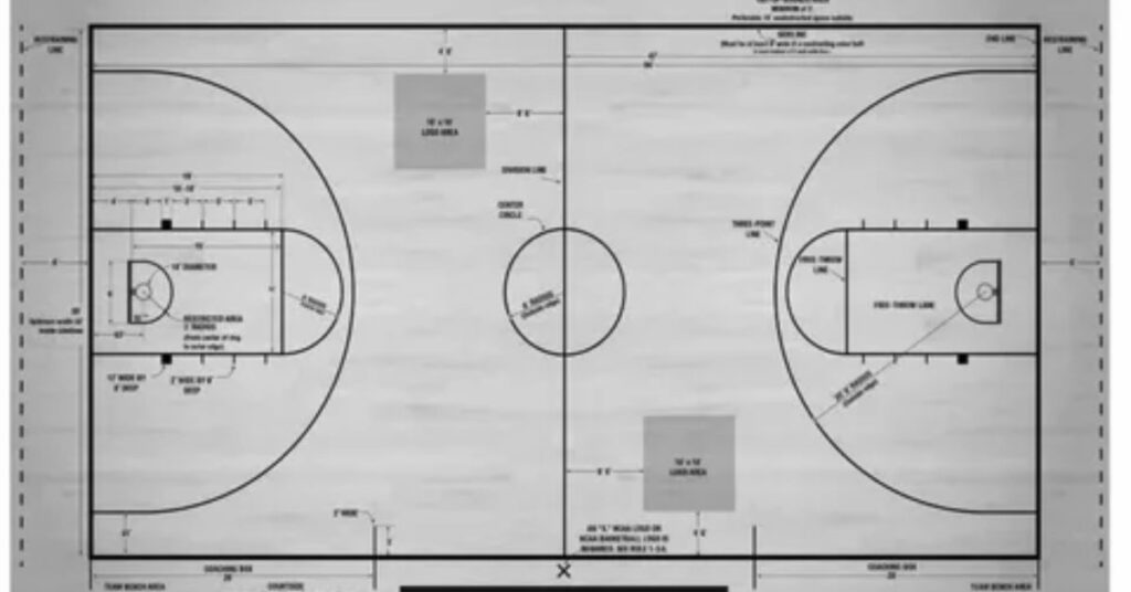 An NBA Basketball Court's Width