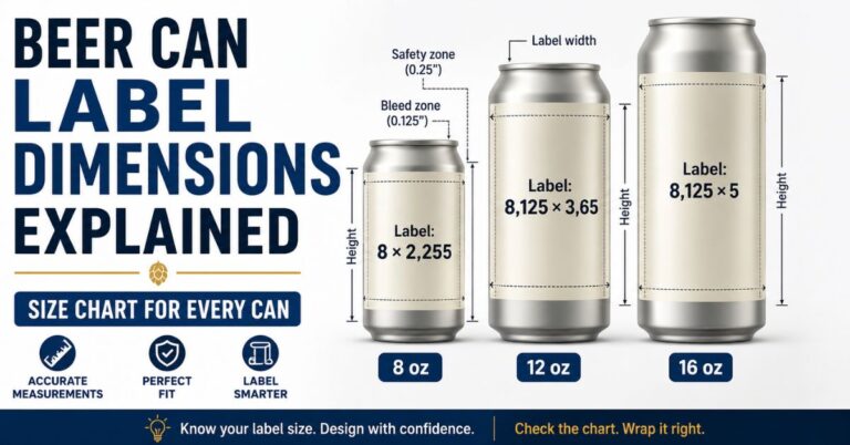 Beer Can Label Dimensions