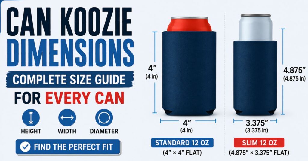Can Koozie Dimensions