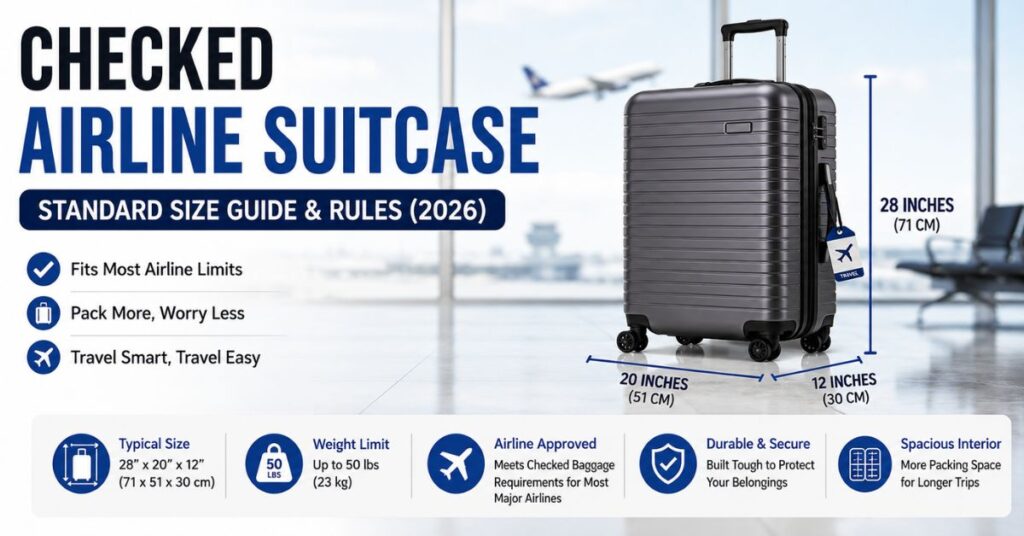 Checked Airline Suitcase
