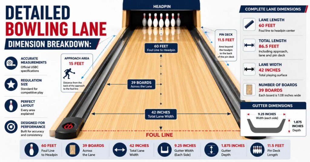 Detailed Bowling Lane Dimension Breakdown