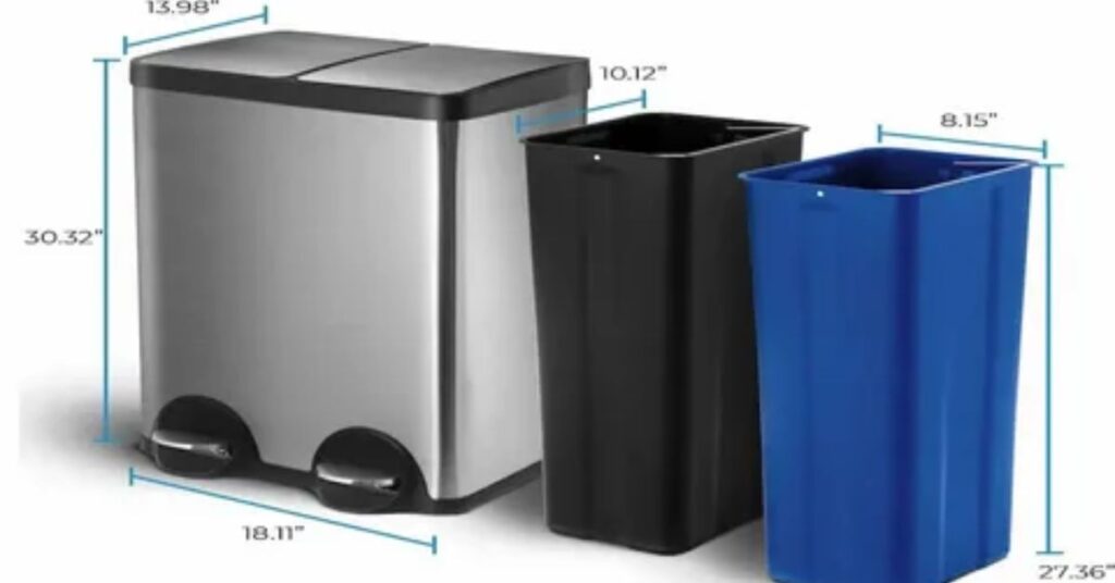 How Kitchen Trash Can Dimensions Compare to Other Household Waste Bins