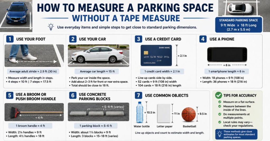 How to Measure a Parking Space Without a Tape Measure