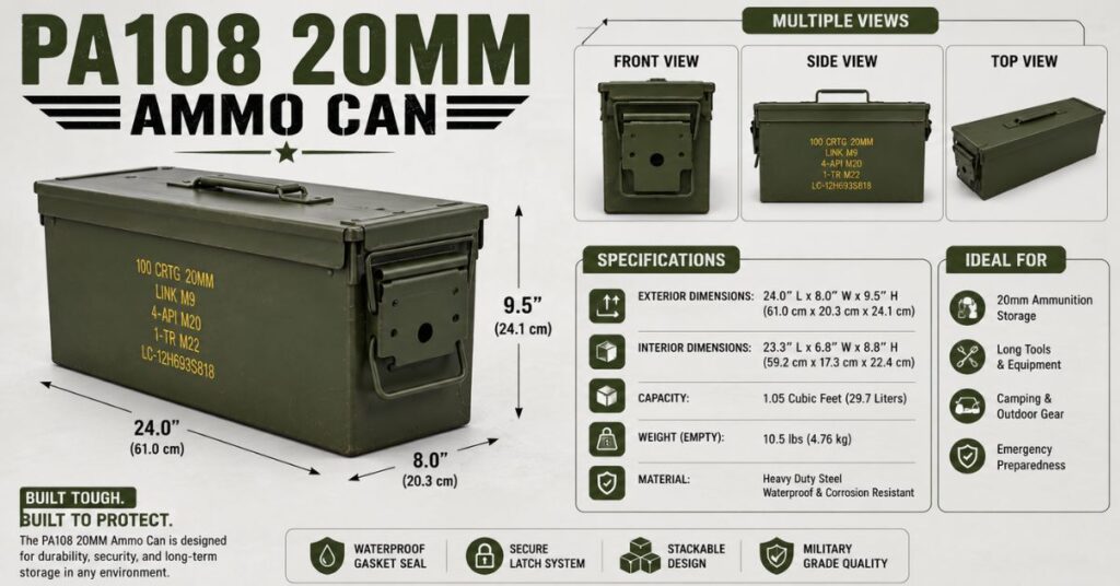 PA108 20mm Ammo Can