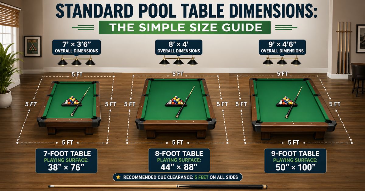 Pool Table Dimensions