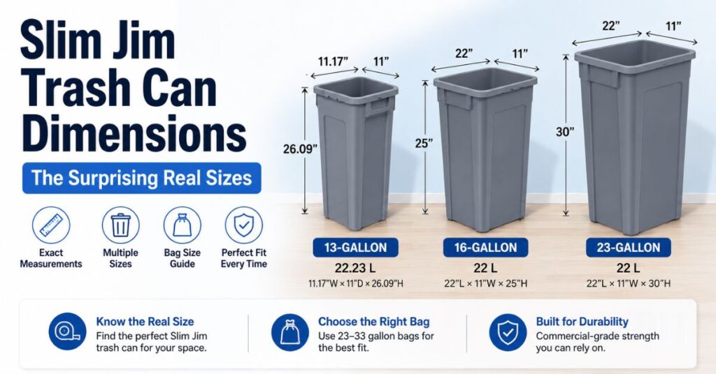 Slim Jim Trash Can Dimensions