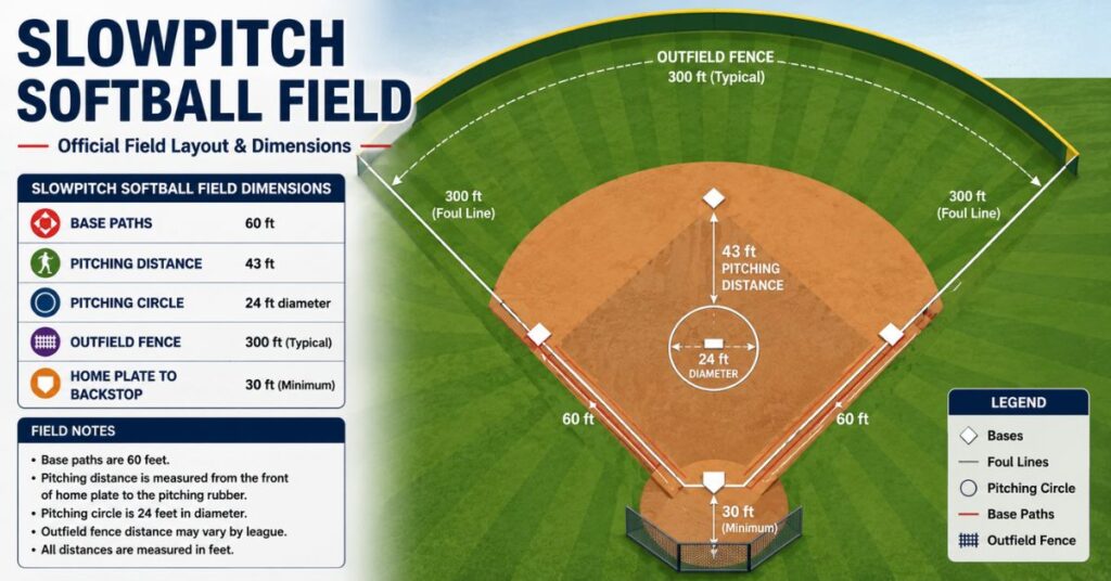 Baseball Softball Field Layouts Dimensions Complete Layout With Diagrams 4 Slowpitch Softball Field