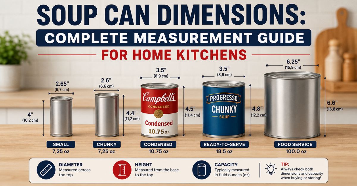 Soup Can Dimensions