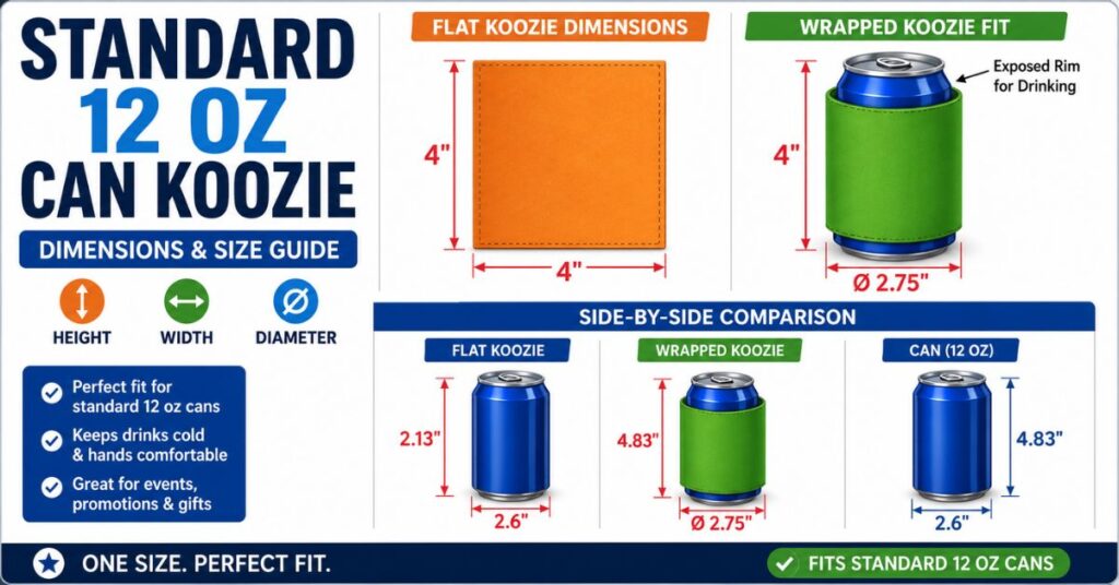 Can Koozie Dimensions Complete Size Guide for Every Can 2 Standard 12 oz Can Koozie