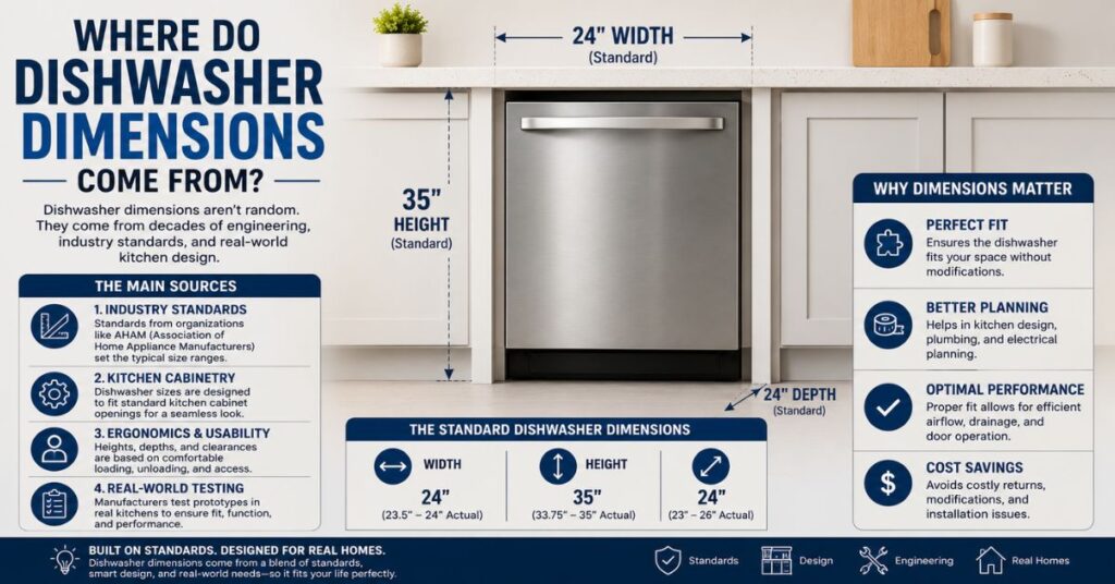 Where Do Dishwasher Dimensions Come From?