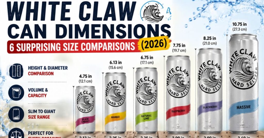 White Claw Can Dimensions