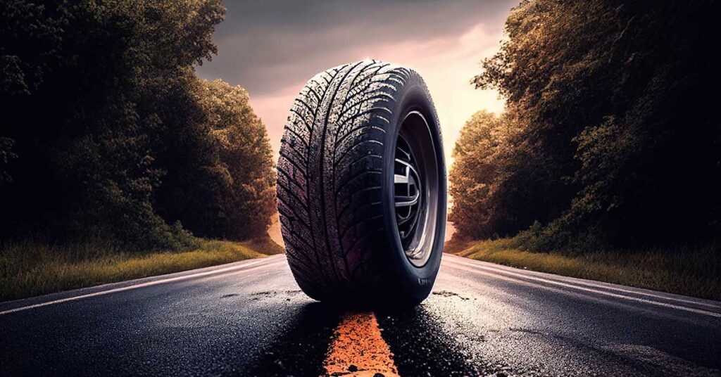 A Full Car Tire (Passenger Vehicle)