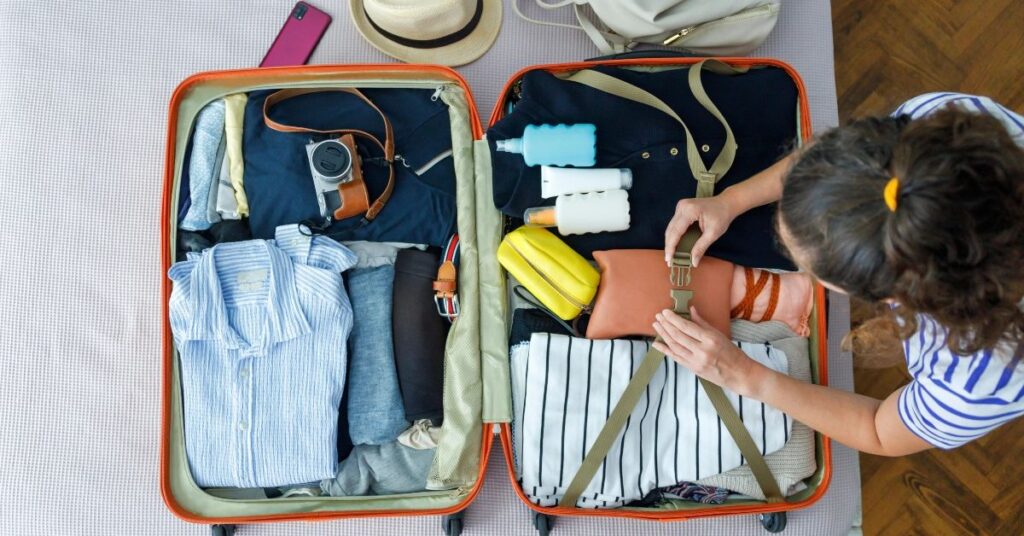 A Fully Packed Checked Suitcase