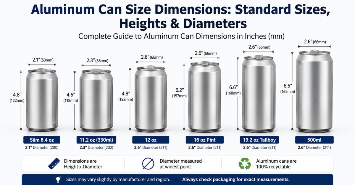 Aluminum Can Size Dimensions