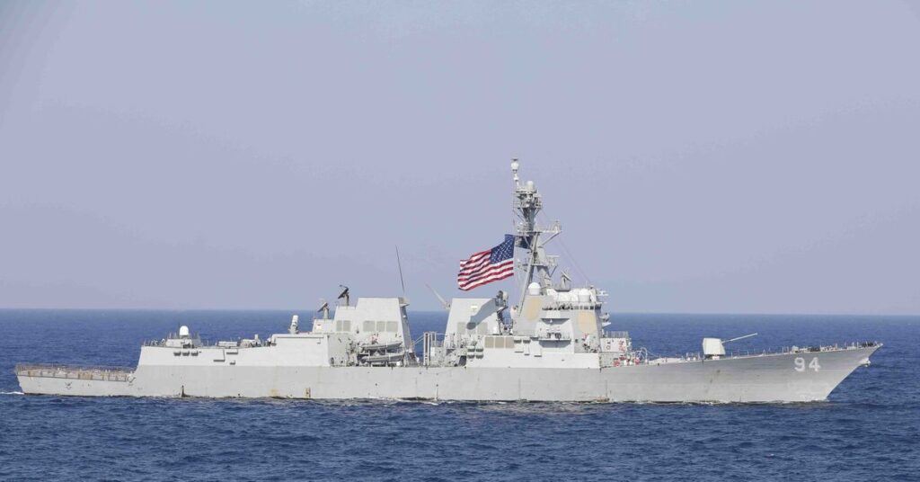 An Arleigh Burke-Class Navy Destroyer