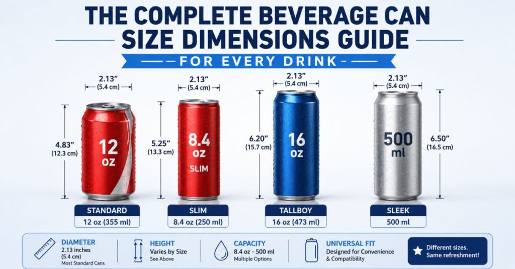 Beverage Can Size Dimensions