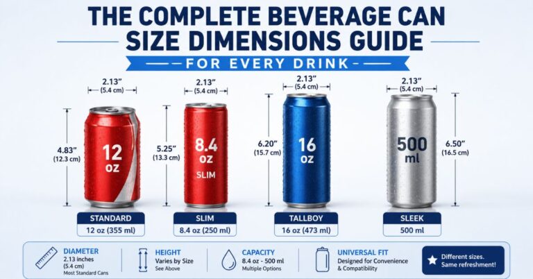 Beverage Can Size Dimensions