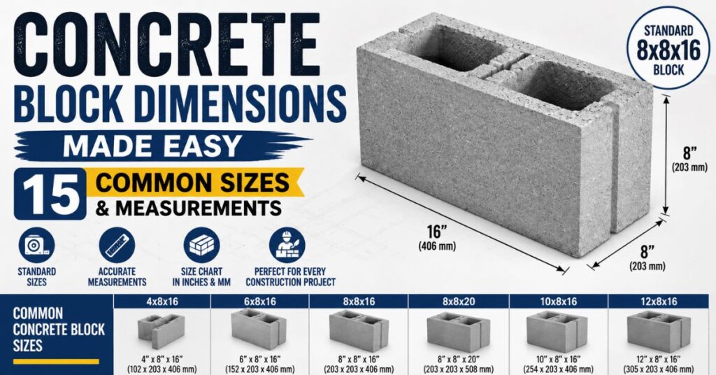 Concrete Block Dimensions
