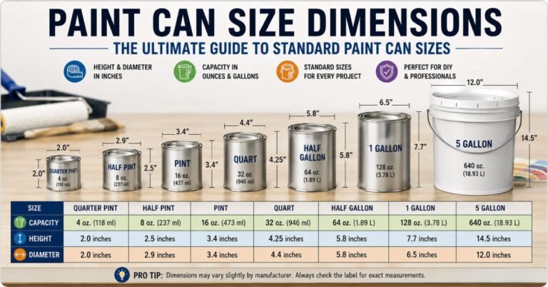 Paint Can Size Dimensions