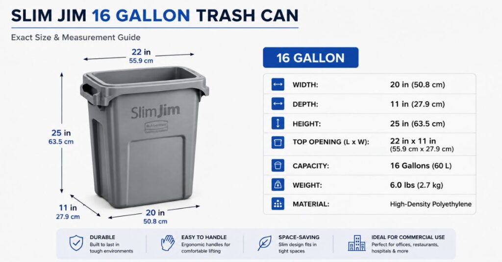 Slim Jim 16 Gallon Trash Can