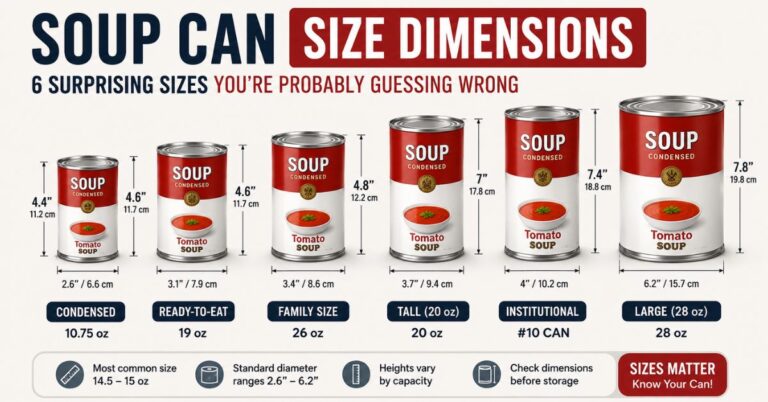 Soup Can Size Dimensions