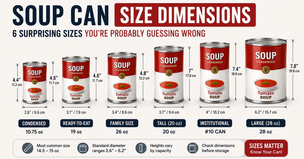Soup Can Size Dimensions