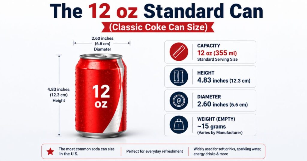 The 12 oz Standard Can (Classic Coke Can Size)