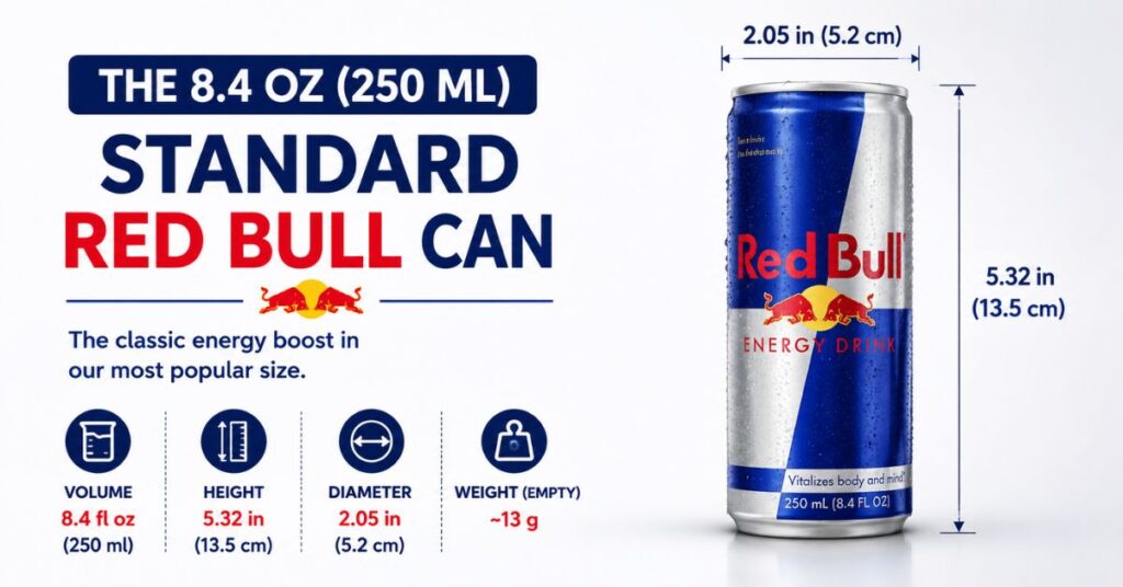 Red Bull Can Dimensions 7 Complete Size Charts You Need 2 The 8.4 oz (250 ml) Standard Can