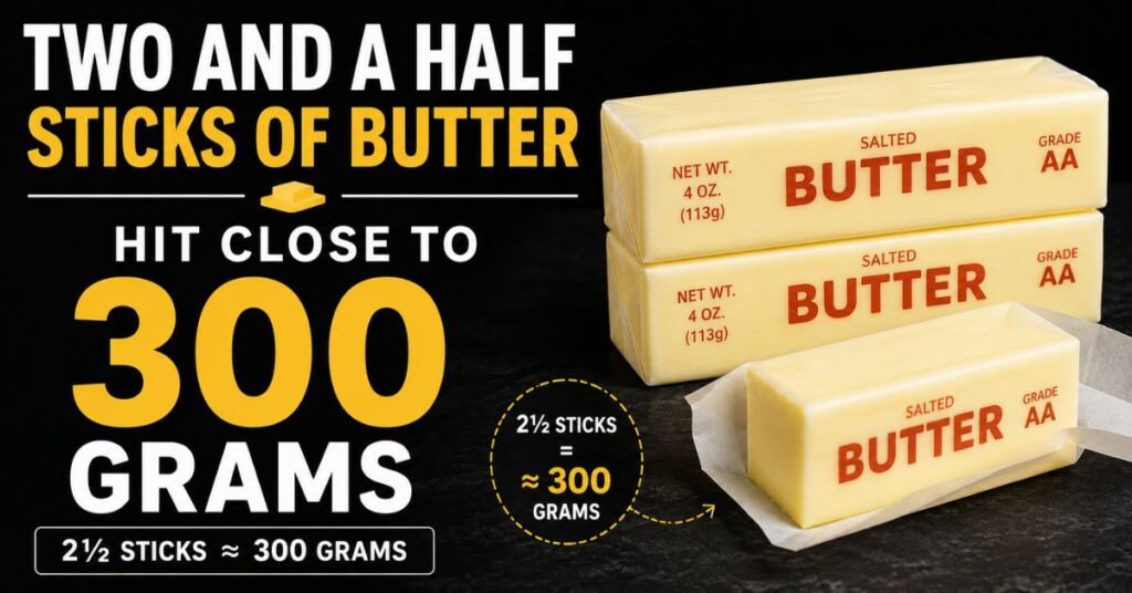 Two and a Half Sticks of Butter Hit Close to 300 Grams
