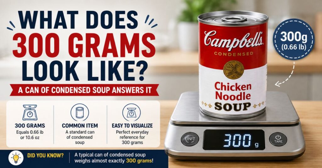 What Does 300 Grams Look Like? A Can of Condensed Soup Answers It