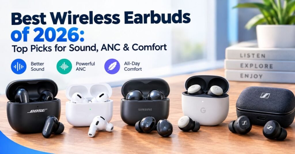 Best Wireless Earbuds of 2026: Top Picks for Sound, ANC & Comfort