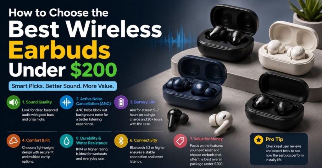 How to Choose the Best Wireless Earbuds Under $200