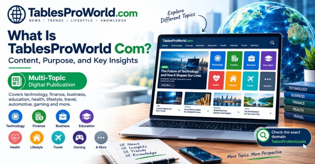 What Is Tablesproworld Com? Content, Purpose, and Key Insights
