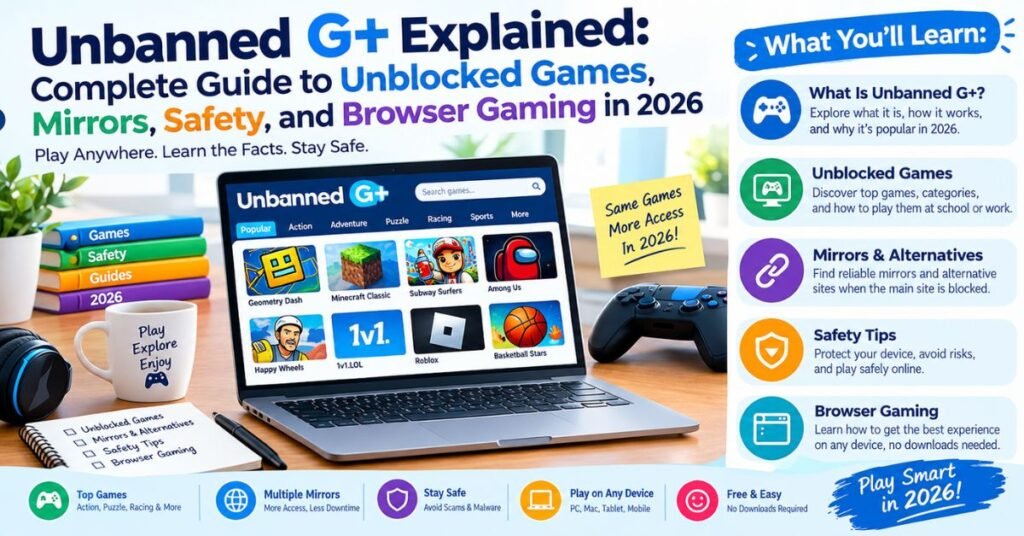 Unbanned G+ Explained: Complete Guide to Unblocked Games, Mirrors, Safety, and Browser Gaming in 2026