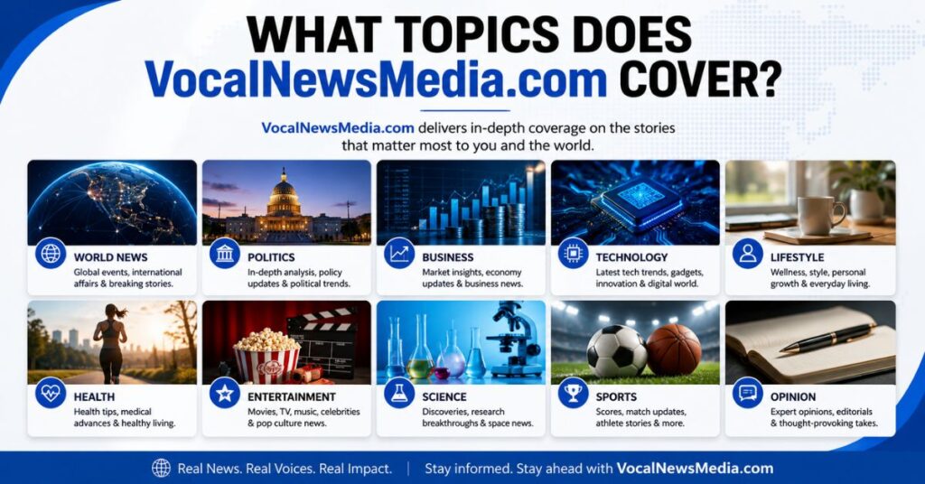 What Topics Does VocalNewsMedia.com Cover?