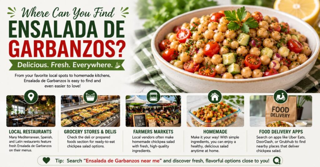 Where Can You Find Ensalada de Garbanzos?