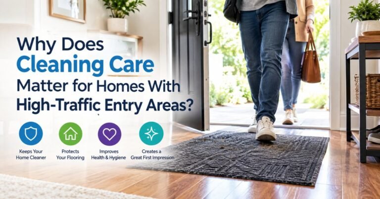 why does cleaning care matter for homes with high traffic entry areas