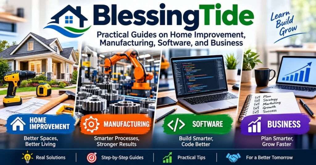 BlessingTide: Practical Guides on Home Improvement, Manufacturing, Software, and Business